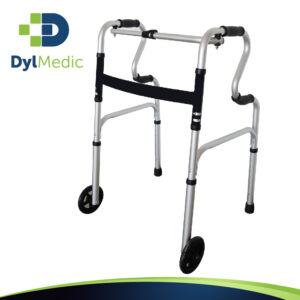 Andadora ortopédica de aluminio plegable con un solo botón